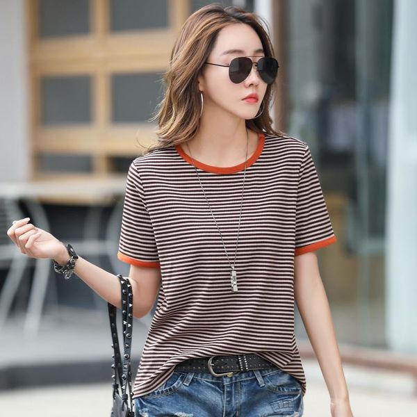 women's t-shirt vintage casual o neck women short sleeve contrast color t shirt female black spring summer office ladies 2021, White
women's t-shirt vintage casual o neck women short sleeve contrast color t shirt female black spring summer office ladies 2021, White