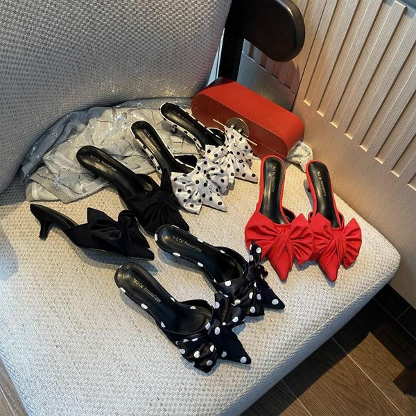 dress shoes monmoira kitten heel polka dot bowtie women mules pointed toe high heels pumps slip on elegant designer, Black
dress shoes monmoira kitten heel polka dot bowtie women mules pointed toe high heels pumps slip on elegant designer, Black