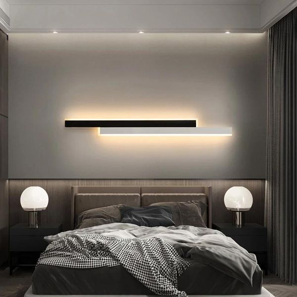 wall lamp modern long-walled hung simple nordic lights living room be sofa down decoration home lum