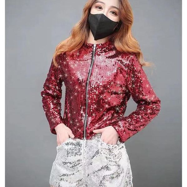 women's jackets sequins woman jacket shiny bling sequined for women dancing show cropped, Black;brown
women's jackets sequins woman jacket shiny bling sequined for women dancing show cropped, Black;brown