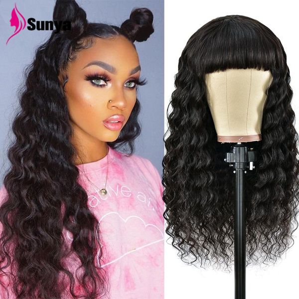 hair bulks human with bangs glueless full machine made brazilian water wave natural for black women
hair bulks human with bangs glueless full machine made brazilian water wave natural for black women