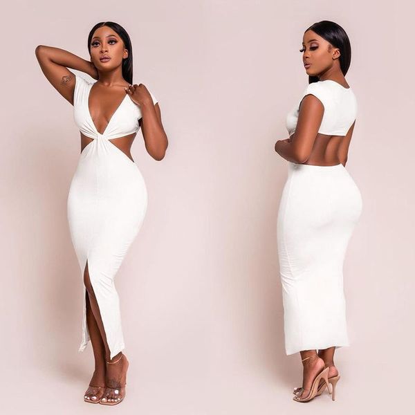 casual dresses summer women trendy personality sheath dress adults solid color v-neck short sleeve slit cutout white s//l, Black;gray
casual dresses summer women trendy personality sheath dress adults solid color v-neck short sleeve slit cutout white s//l, Black;gray