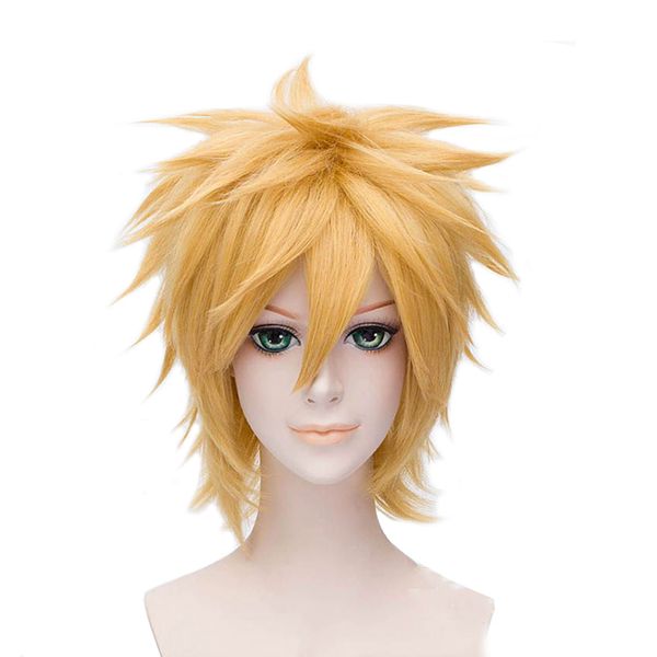 uzumaki wigs golden short fluffy shaggy layered heat resistant synthetic hair cosplay costume wig + wig cap, Black
uzumaki wigs golden short fluffy shaggy layered heat resistant synthetic hair cosplay costume wig + wig cap, Black