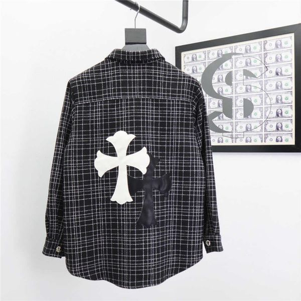 tianyao fashion early autumn 2020 ch cro embroidered leather cross plaid casual shirt jacket for men and women, Black
tianyao fashion early autumn 2020 ch cro embroidered leather cross plaid casual shirt jacket for men and women, Black