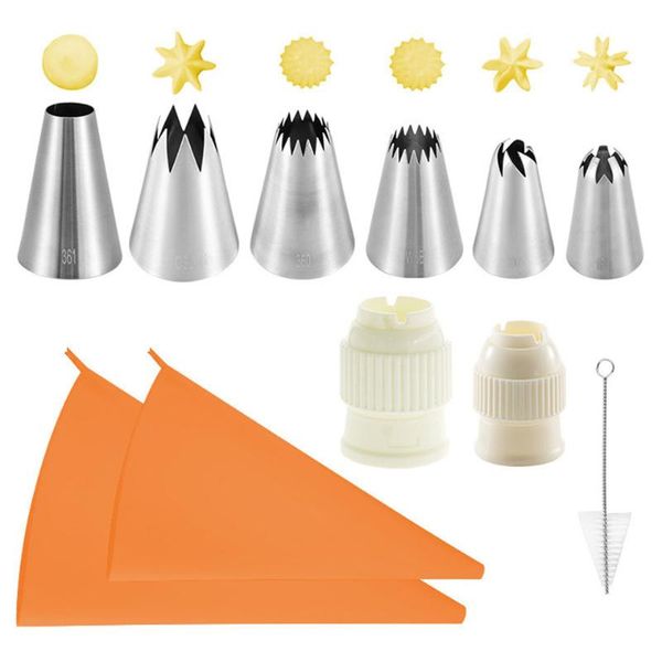 stainless steel cake nozzledecorating set piping tips cream nozzles scraper silicone pastry bag baking tools for cakes &
stainless steel cake nozzledecorating set piping tips cream nozzles scraper silicone pastry bag baking tools for cakes &
