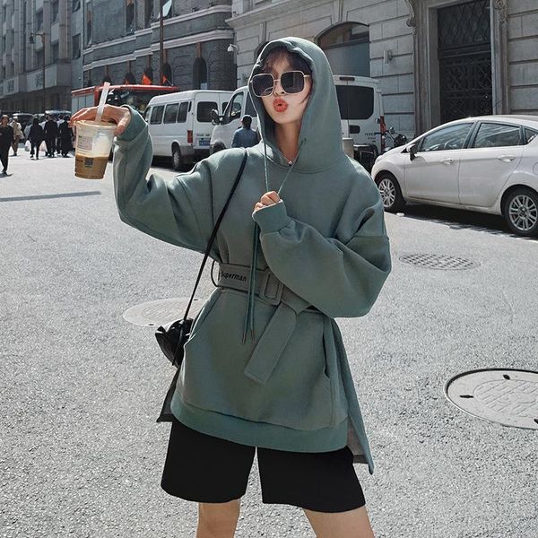 women's hoodies & sweatshirts elegant lace-up waist hugging hoodie 2021 spring clothing korean-style hooded loose-fit casual versatile, Black
women's hoodies & sweatshirts elegant lace-up waist hugging hoodie 2021 spring clothing korean-style hooded loose-fit casual versatile, Black