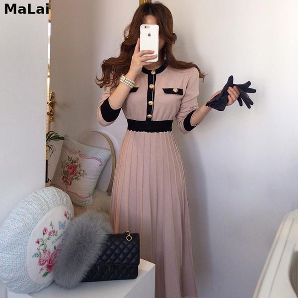 casual dresses autumn korean elegant knitted female 2021 gentle lady long sweater base dress women slim a-line high waist pleated, Black;gray
casual dresses autumn korean elegant knitted female 2021 gentle lady long sweater base dress women slim a-line high waist pleated, Black;gray