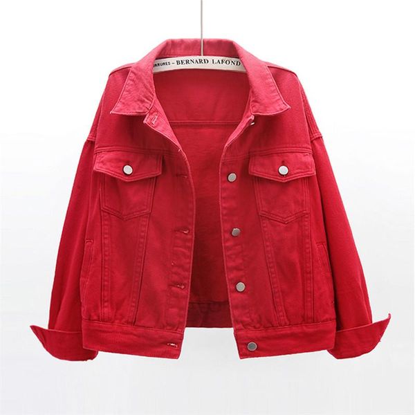 women's jackets spring autumn candy color denim jacket women korean long-sleeve loose short jeans coat student casual female tide g964, Black;brown
women's jackets spring autumn candy color denim jacket women korean long-sleeve loose short jeans coat student casual female tide g964, Black;brown
