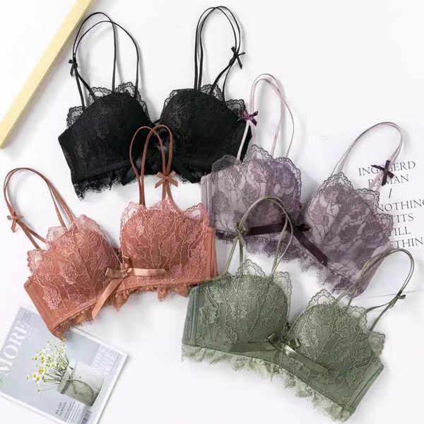 bras fashion lace bralette push up wireless women soft black butterfly breathable bra, Red;black
bras fashion lace bralette push up wireless women soft black butterfly breathable bra, Red;black