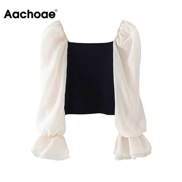 women knit patchwork blouse butterfly long sleeve chic shirt female square collar elegant blouse blusas feminina, Black;white
women knit patchwork blouse butterfly long sleeve chic shirt female square collar elegant blouse blusas feminina, Black;white