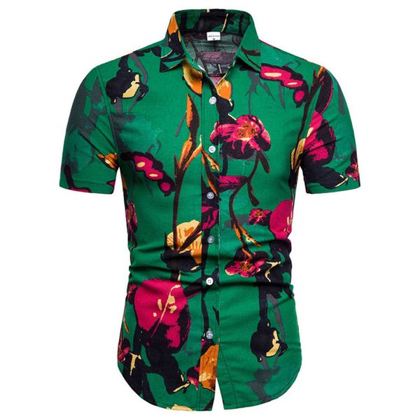 men's shirt menswear korean slim fit men's floral short sleeve casual shirt, White;black
men's shirt menswear korean slim fit men's floral short sleeve casual shirt, White;black