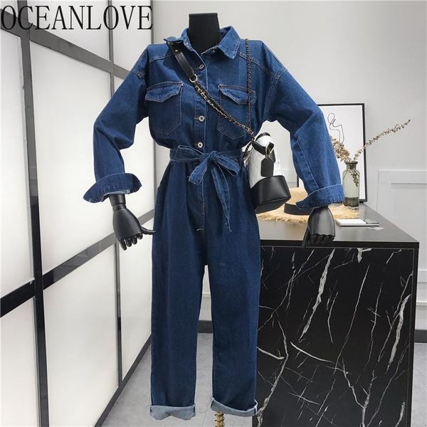 women's jumpsuits & rompers oceanlove denim fashion high waist jumpsuit women bow korean 2021 bodysuit ins student pocket ropa mujer bu, Black;white
women's jumpsuits & rompers oceanlove denim fashion high waist jumpsuit women bow korean 2021 bodysuit ins student pocket ropa mujer bu, Black;white