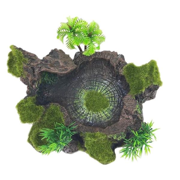 reptile decor resin platform artificial tree trunk design water dish bowl for lizard,gecko,water frog decorative objects & figurines
reptile decor resin platform artificial tree trunk design water dish bowl for lizard,gecko,water frog decorative objects & figurines