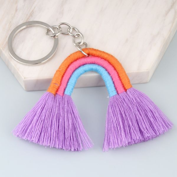 colourful cute rainbow tassel keychain bohemian handmade key ring handbag accessorie for women boho summer jewelry gifts, Silver
colourful cute rainbow tassel keychain bohemian handmade key ring handbag accessorie for women boho summer jewelry gifts, Silver