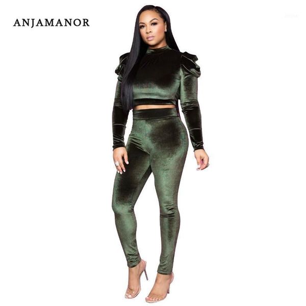 two piece dress anjamanor velvet 2 winter set women puff long sleeve crop and pants bodycon club outfits tracksuit d62-ah64, White
two piece dress anjamanor velvet 2 winter set women puff long sleeve crop and pants bodycon club outfits tracksuit d62-ah64, White