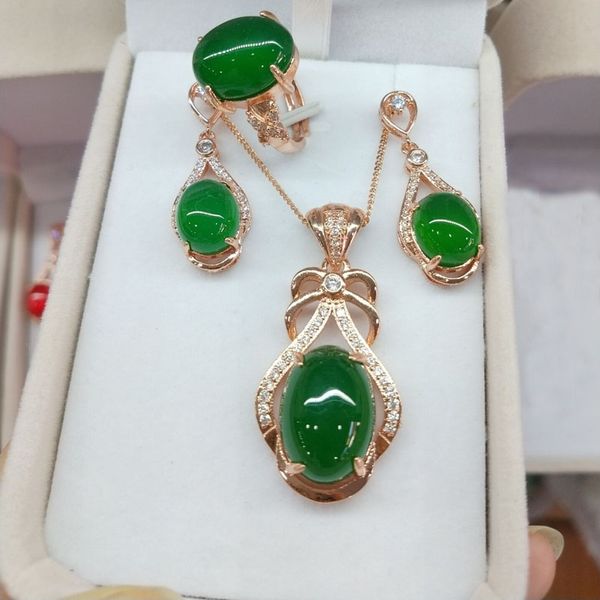 new arrivals fine jewelry natural 925 silver chalcedony ring pendant earrings women party, Black;brown
new arrivals fine jewelry natural 925 silver chalcedony ring pendant earrings women party, Black;brown