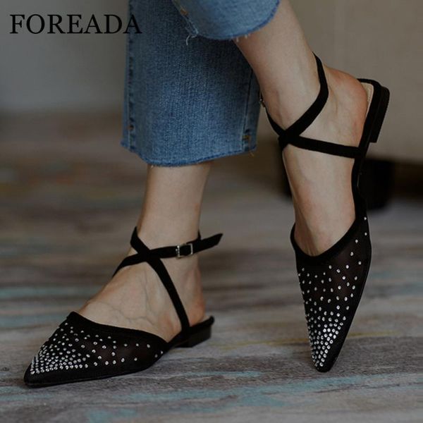 women shoes natural genuine leather crystal flat sandals cross strap cutouts pointed toe ladies 33-40, Black
women shoes natural genuine leather crystal flat sandals cross strap cutouts pointed toe ladies 33-40, Black
