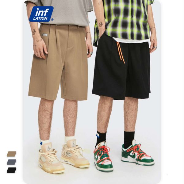 inf wear | 2021 spring and summer new product personality creativity reflective solid color loose casual versatile men's shorts, Blue
inf wear | 2021 spring and summer new product personality creativity reflective solid color loose casual versatile men's shorts, Blue