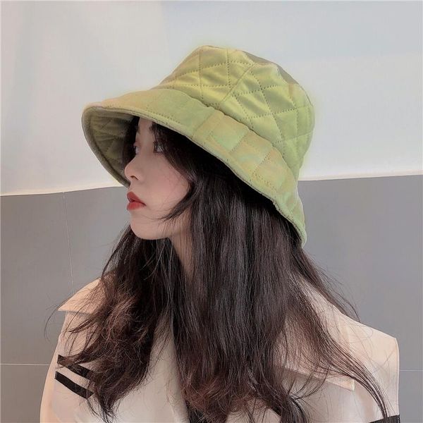 hat woman autumn and winter checkered cotton thickened korean fash wide brim hats, Blue;gray
hat woman autumn and winter checkered cotton thickened korean fash wide brim hats, Blue;gray