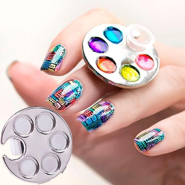 pc nail art ring palette finger plate acrylic uv gel polish cream foundation mixing drawing equipment tools1
pc nail art ring palette finger plate acrylic uv gel polish cream foundation mixing drawing equipment tools1