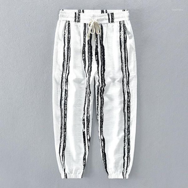 rc2036 men's casual striped ramie slacks pants, Black
rc2036 men's casual striped ramie slacks pants, Black