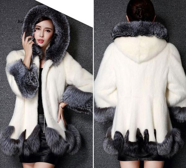 women's fur & faux coat women autumn and winter mink collar hooded jacket plus size female clothes, Black
women's fur & faux coat women autumn and winter mink collar hooded jacket plus size female clothes, Black