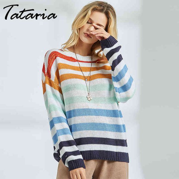 1 women long sleeve knitted rainbow striped sweater batwing autumn winter jumpers 210514, White;black
1 women long sleeve knitted rainbow striped sweater batwing autumn winter jumpers 210514, White;black