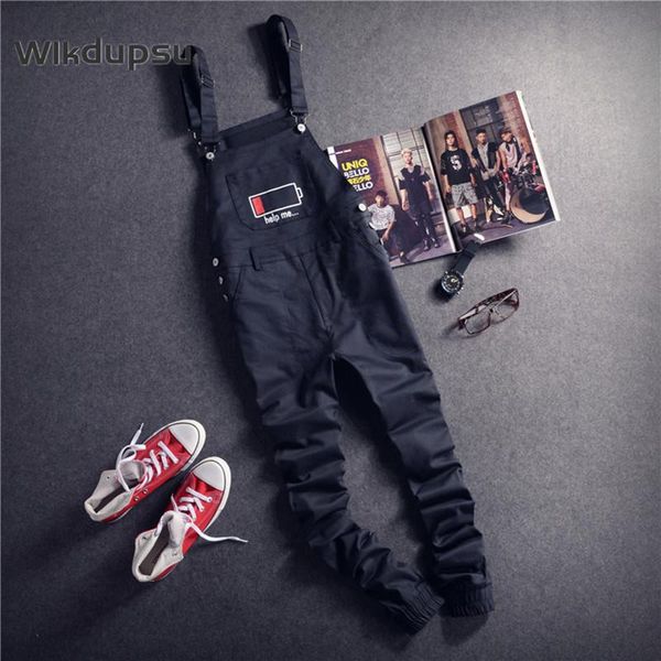 men's suspenders bib overalls korean fashion personality male coverallls casual trendy clothes for men cargo trousers rompers pants, Black
men's suspenders bib overalls korean fashion personality male coverallls casual trendy clothes for men cargo trousers rompers pants, Black