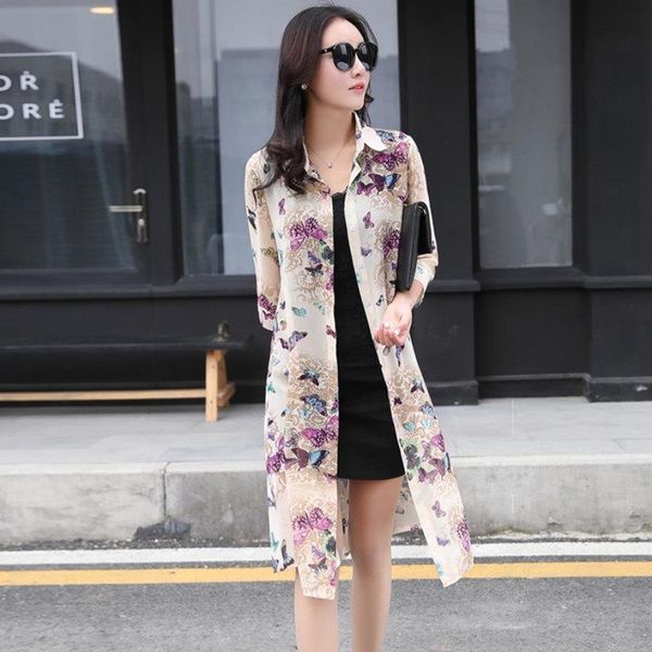 tingyili cardigan summer flower print womens blouses boho beach long korean elegant chiffon, White
tingyili cardigan summer flower print womens blouses boho beach long korean elegant chiffon, White