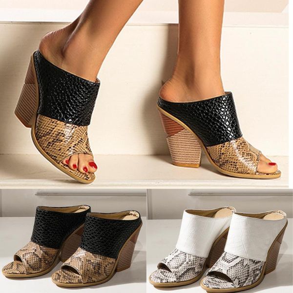 slippers women's sandals womens snake print open toe high heel beach shoes large size wedges, Black
slippers women's sandals womens snake print open toe high heel beach shoes large size wedges, Black