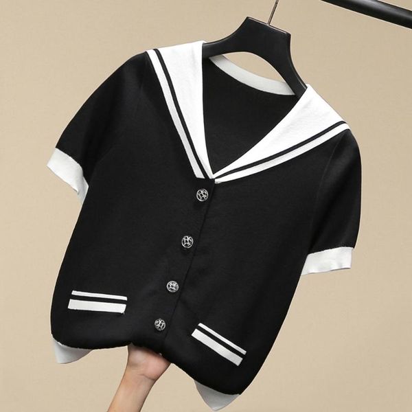 women's knits & tees autumn spring patchwork glitter buttons up knitted sweater cardigan women fashion sweet sailor collar slim o-neck, White
women's knits & tees autumn spring patchwork glitter buttons up knitted sweater cardigan women fashion sweet sailor collar slim o-neck, White