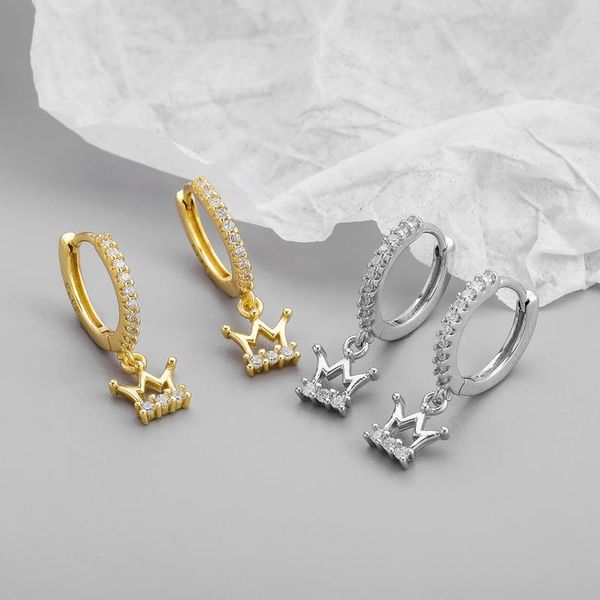 hoop & huggie enshir 925 sterling silver crown earrings for women girl sweet shiny paved zircon accessories, Golden;silver
hoop & huggie enshir 925 sterling silver crown earrings for women girl sweet shiny paved zircon accessories, Golden;silver