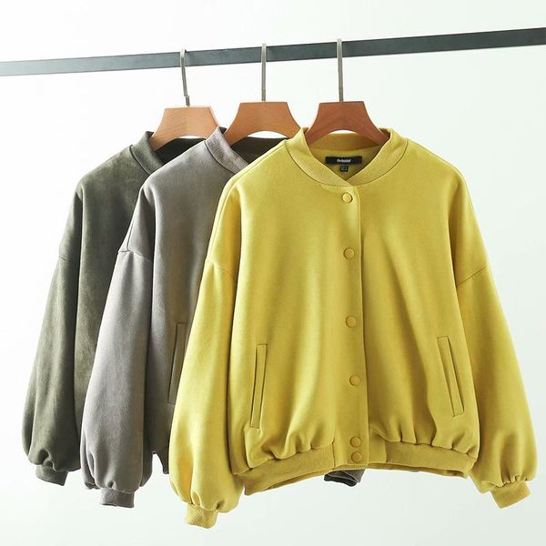 women's jackets geckoistail women casual basic jacket coat 2021 autumn single breasted pocket female loose solid outerwear clothing, Black;brown
women's jackets geckoistail women casual basic jacket coat 2021 autumn single breasted pocket female loose solid outerwear clothing, Black;brown