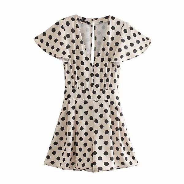 women sweet polka dot print playsuits female pockets pleated button beach style short sleeve casual female jumpsuits new 210422, Black;white
women sweet polka dot print playsuits female pockets pleated button beach style short sleeve casual female jumpsuits new 210422, Black;white