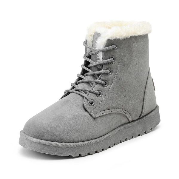 flock fur women's suede ankle boots female women snow flat lace up winter plus size platform ladies warm shoes, Black
flock fur women's suede ankle boots female women snow flat lace up winter plus size platform ladies warm shoes, Black
