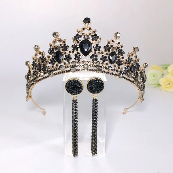 hair clips & barrettes bridal black crown headwear wedding birthday headdress rhinestones retro luxury accessories for female bn, Golden;silver
hair clips & barrettes bridal black crown headwear wedding birthday headdress rhinestones retro luxury accessories for female bn, Golden;silver