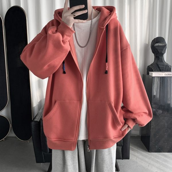 hooded sweater men's spring and autumn versatile loose casual cardigan korean student solid color simple handsome fashion coat, Black
hooded sweater men's spring and autumn versatile loose casual cardigan korean student solid color simple handsome fashion coat, Black