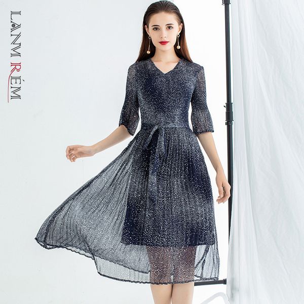 women pleated black double perspective dress v- neck half sleeve loose fit fashion tide summer 2e1591 210507, Black;gray
women pleated black double perspective dress v- neck half sleeve loose fit fashion tide summer 2e1591 210507, Black;gray