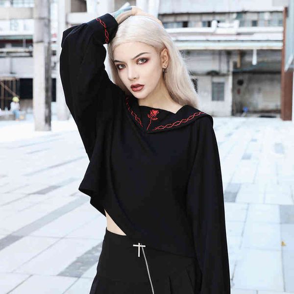 tee harajuku, black gothic hoodie, sweatshirt, leisure, collage, wind embroidery, women's hoodie, White
tee harajuku, black gothic hoodie, sweatshirt, leisure, collage, wind embroidery, women's hoodie, White