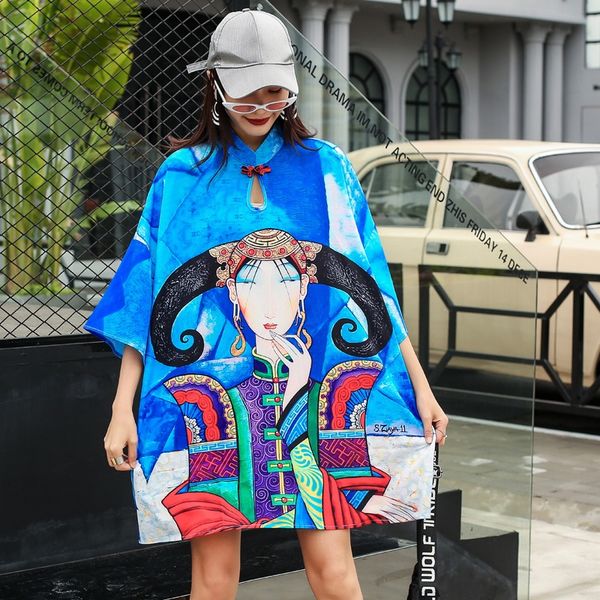 new 2021 summer chinese dress qipao vintage cartoon print cheongsam dress women loose oversized dress casual vestido mujer 12161, Red
new 2021 summer chinese dress qipao vintage cartoon print cheongsam dress women loose oversized dress casual vestido mujer 12161, Red