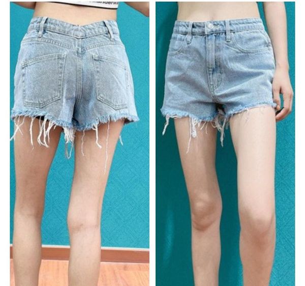 women's jeans 2021 summer women fashion classic ba waist inclined design high waisted lace light blue denim shorts a2
women's jeans 2021 summer women fashion classic ba waist inclined design high waisted lace light blue denim shorts a2