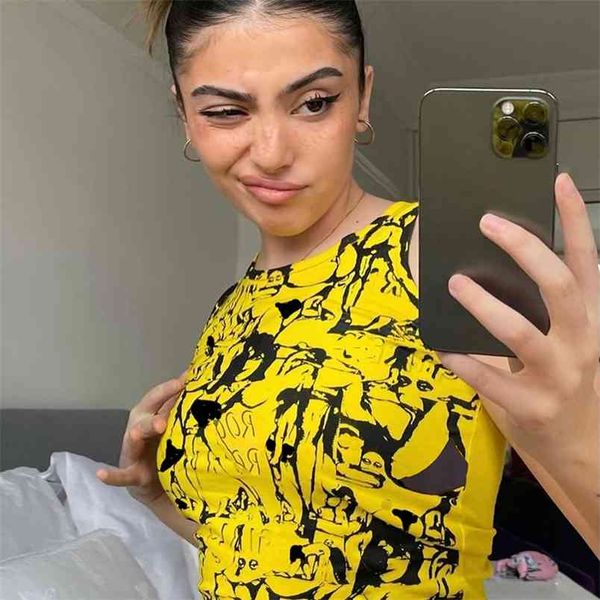 hand painted pinted y2k crop tank for girls casual women summer sleeveless shirt fashion basic tee pullover streetwear 210510, White
hand painted pinted y2k crop tank for girls casual women summer sleeveless shirt fashion basic tee pullover streetwear 210510, White