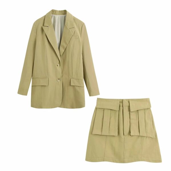 women two piece set oversized rustic blazer & mini skirt high-waist patch pockets ensemble femme chandal mujer 210420, White
women two piece set oversized rustic blazer & mini skirt high-waist patch pockets ensemble femme chandal mujer 210420, White