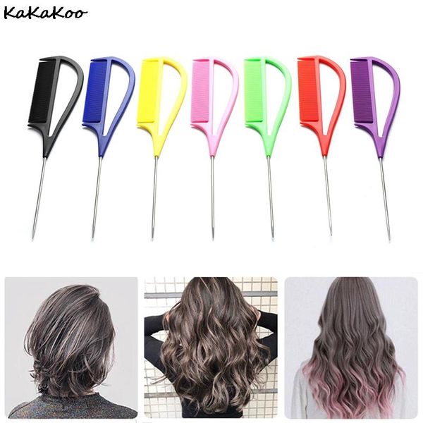 hair brushes carbon fiber pointed tail comb anti-static professional hairdressing teasing stylist tools cutting, Silver
hair brushes carbon fiber pointed tail comb anti-static professional hairdressing teasing stylist tools cutting, Silver