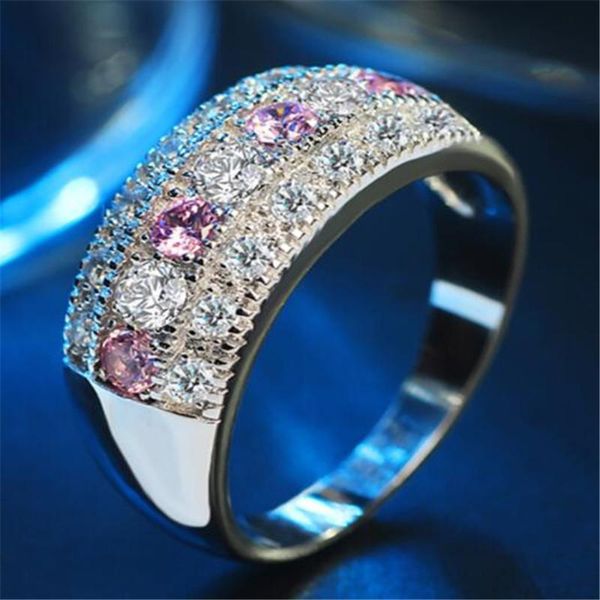 wedding rings creative silver color finger ring for women pink crystal engagement party jewelry gift, Slivery;golden
wedding rings creative silver color finger ring for women pink crystal engagement party jewelry gift, Slivery;golden