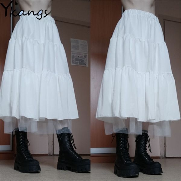 summer skirts a-line midi 2 layers mesh high waist pleated women fairy patchwork korean loose all-match preppy trendy streetwear 210421, Black
summer skirts a-line midi 2 layers mesh high waist pleated women fairy patchwork korean loose all-match preppy trendy streetwear 210421, Black