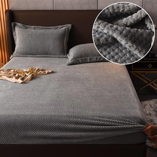 sheets & sets classic flannel bed mattress cover winter thick warm fitted sheet with elastic band soft protector
sheets & sets classic flannel bed mattress cover winter thick warm fitted sheet with elastic band soft protector