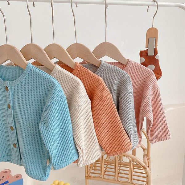 jackets boys and girls baby cardigan spring autumn waffle knit bottoming shirt thin section jacket small children version of the top, Blue;gray
jackets boys and girls baby cardigan spring autumn waffle knit bottoming shirt thin section jacket small children version of the top, Blue;gray