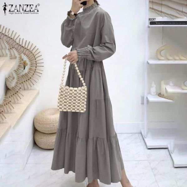 casual dresses 5xl elegant ruffle dress for women 2021 autumn ladies maxi vestidos zanzea solid robe femme female party plus size, Black;gray
casual dresses 5xl elegant ruffle dress for women 2021 autumn ladies maxi vestidos zanzea solid robe femme female party plus size, Black;gray