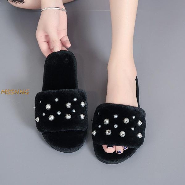 slippers autumn winter flat bottom woolen fashion pearl non-slip thermal household comfortable cotton women's, Black
slippers autumn winter flat bottom woolen fashion pearl non-slip thermal household comfortable cotton women's, Black
